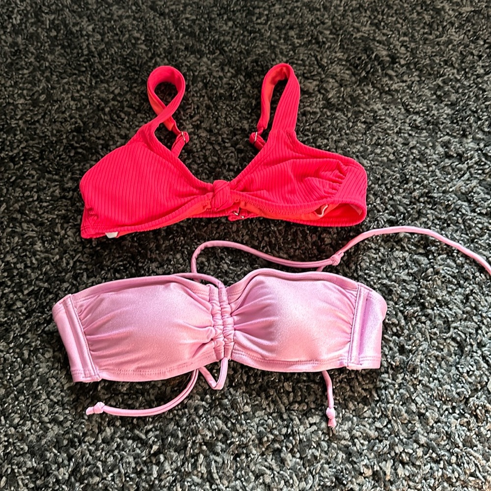 Two target bathing suit tops! Xs and small